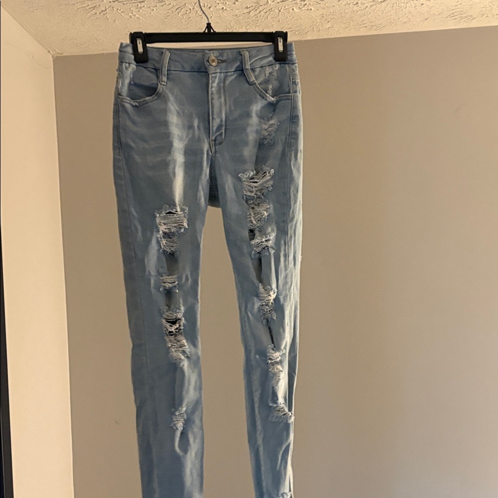 Rue21 Light Blue Distressed Skinny Jeans